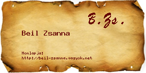 Beil Zsanna névjegykártya